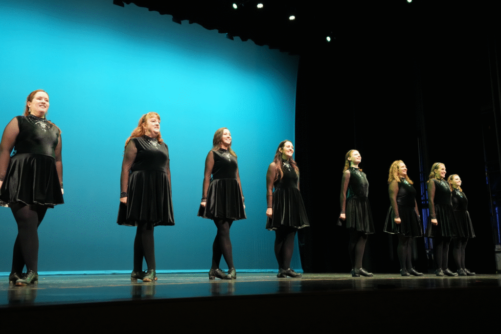 Dancers performing Irish dance in Utah.