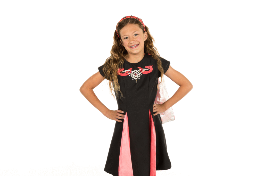 ADC student showing confidence and joy through Irish dancing